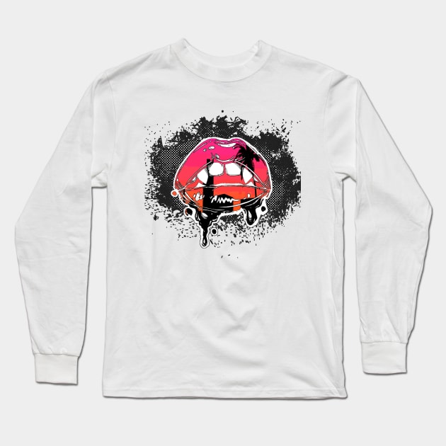 Grudge Sunset Long Sleeve T-Shirt by diamondthreadsco